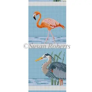 Wading Birds Coaster Strip 4 pc. 4" x 4" -18 Mesh
