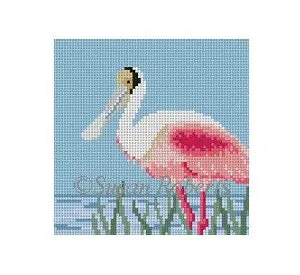 Spoonbill Coaster 4" x 4" -18 Mesh