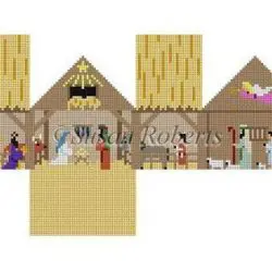 Nativity Mini House- 2 1/2" x 2 3/4" x 1 1/2"- 18 Mesh