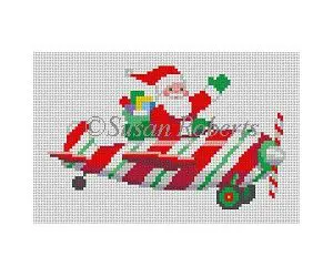 Santa Pilot Ornament - 18 Mesh