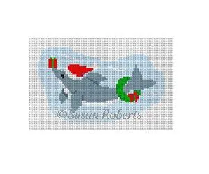 Dolphin Present Ornament - 18 Mesh