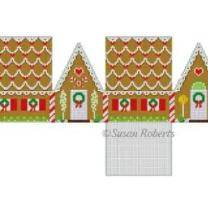 Scallop House Gingerbread Ornament -18 Mesh