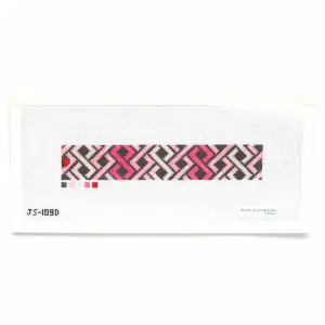 Hicks Braid Pink and Brown Key Fob - 18 M