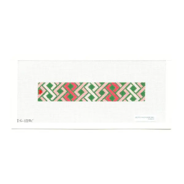 Hicks Braid Pink and Green Key Fob - 18 M