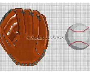 Tooth Fairy Pillow - Baseball - 7" x 7"- 13 mesh