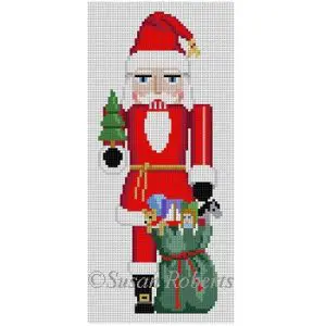 Santa Nutcracker with Toy Bag - 9" - 13 Mesh