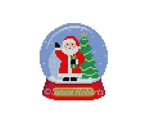 Santa Snow Globe-3" x 3 1/4"- 18 Mesh