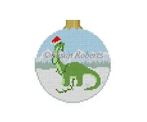 Dinosaur in Lights 3" Round Ornament - 18 Mesh