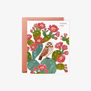 Desert Owl (greeting card)-4¼" x 5½"