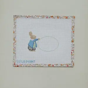 Green Bunny Basket Tag - 5” x 3.5”- 13 Mesh