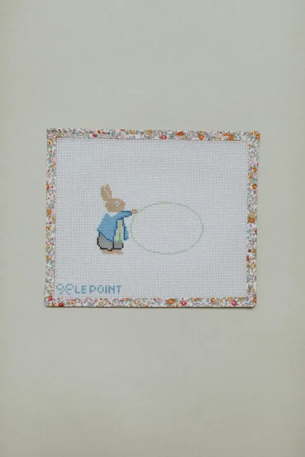 Green Bunny Basket Tag - 5” x 3.5”- 13 Mesh