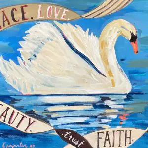 Swan Greeting Card- 4.5" x 6"