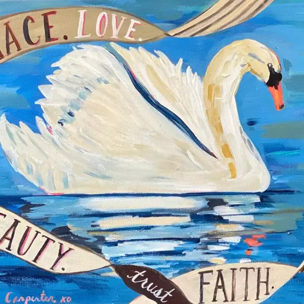 Swan Greeting Card- 4.5" x 6"
