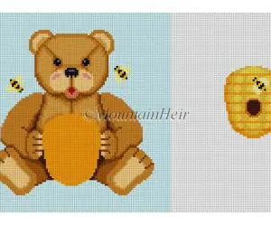 Tooth Fairy Pillow - Honey Bear with Beehive - 13 mesh