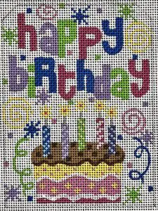 CH-1039 Happy Birthday, 3 1/4 x 5, 18 Mesh