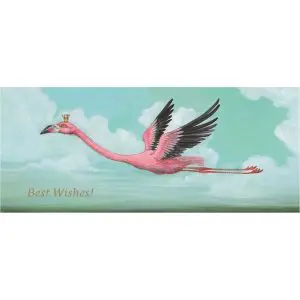 Best Wishes Flamingo (greeting card)
