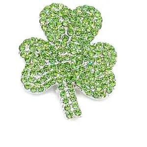 Green Shamrock- 1 1/4" x 1 1/2"