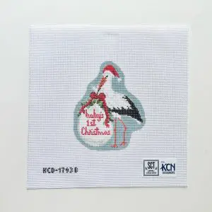 Baby's First Christmas Blue Stork- 18 Mesh