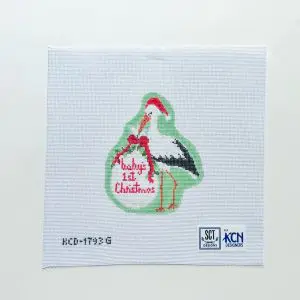 Baby's First Christmas Green Stork -18 Mesh
