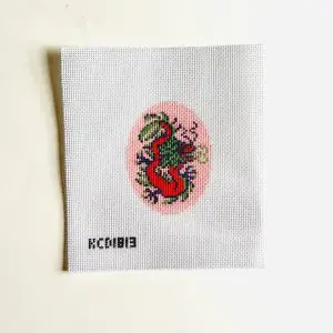 Red Dragon Oval Ornament 18 Mesh
