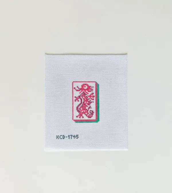 Red Dragon Mahj Tile 18 Mesh