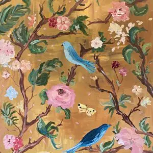 Blue Birds Chinoiserie Greeting Card- 4.5" x 6"
