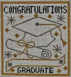 CH-1051 Congratulations Graduate Mortarboard 4 x 5, 18 Mesh
