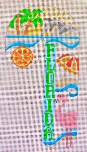 CH-932 Travel Candy Cane – Florida 3 1/4 x 6 1/2, 18 Mesh