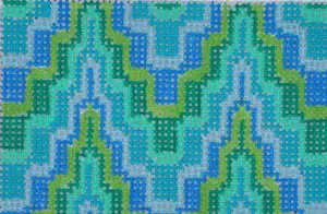 TM-34 Bargello Insert (fits Planet Earth’s wallet and luggage tag) 3 x 2, Mesh 18