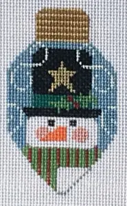 CH-276 Snowman Lightbulb Ornament 2 x 3 1/2, 18 Mesh