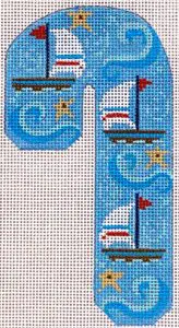 CH-507 Sailing Candy Cane 2 7/8 x 5 1/2, Mesh 18