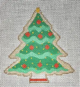 CH-1074 Christmas Cookie – Christmas Tree 3 5/8 x 3 7/8, 18 Mesh