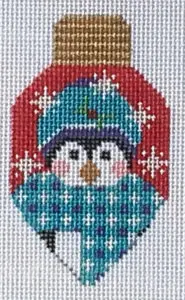 CH-279 Penguin Lightbulb Ornament 2 x 3 1/2, 18 Mesh