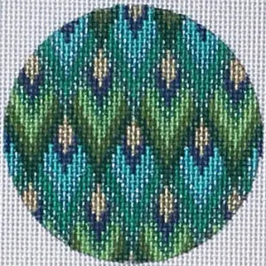 TM-23 Bargello Ornament 3″ Round, Mesh 18