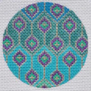 TM-05 Purple Drops Ornament 3″ Round, Mesh 18