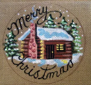D-191 Merry Christmas 4″ Round, Mesh 18