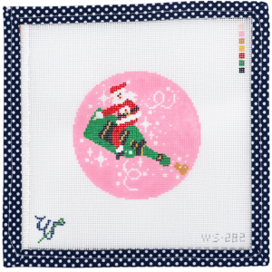 Champagne Santa Ornament 13 Mesh