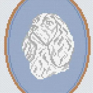 Cavalier King Charles Spaniel Cameo - 4.5" round -18 Mesh
