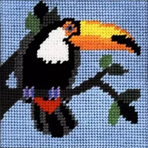 Little Moon Quickpoint Kits-Toucan-(6-013)- 6 ct 9" x 9"