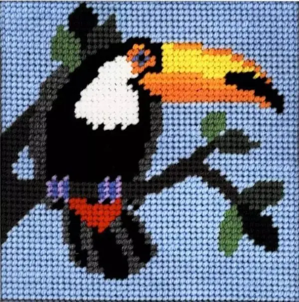 Little Moon Quickpoint Kits-Toucan-(6-013)- 6 ct 9" x 9"