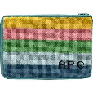 Monogram Stripe Purse/Cosmetic Case