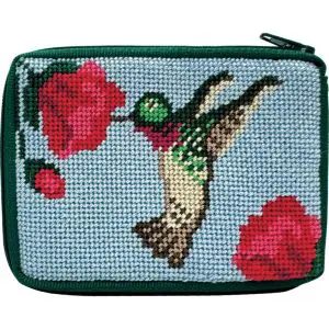 Hummingbird Coin Purse-Stitch & Zip
