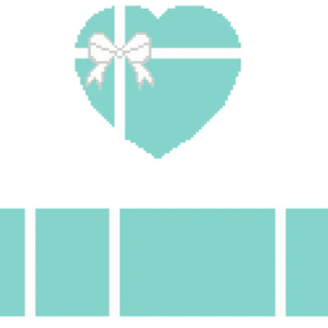 FS-Hrt-11 Small Teal Heart, 18m