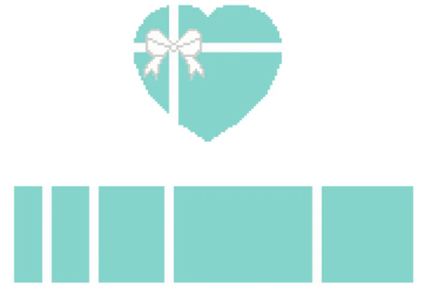 FS-Hrt-11 Small Teal Heart, 18m