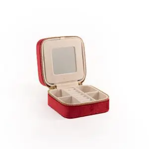 Self-Finishing - 4" Square Jewelry Box - Wine