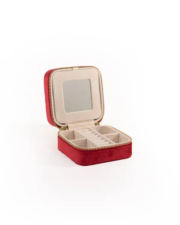 Self-Finishing - 4" Square Jewelry Box - Wine