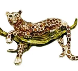 Leopard-Vintage Needle Minder- 2" x 1 3/4'