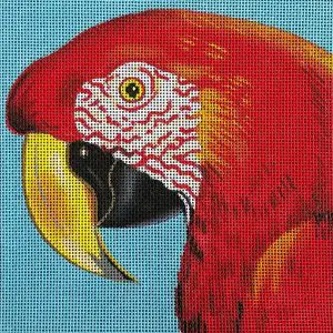Red Macaw 6" x 6" - 18 Mesh