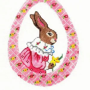 Pink Easter egg with Bunny-18 Mesh