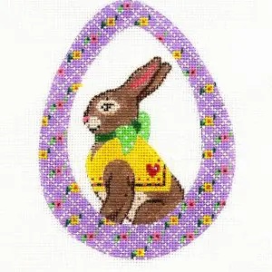 Purple Easter egg with Bunny-18 Mesh